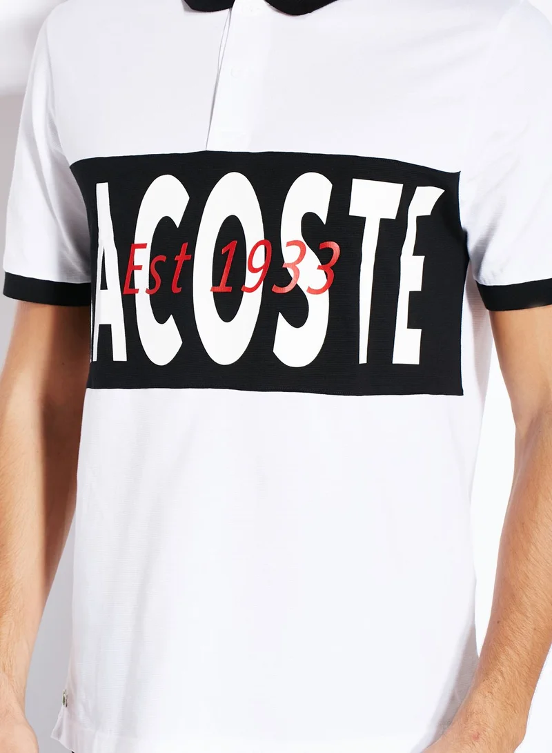 LACOSTE Light Wight Printed Polo