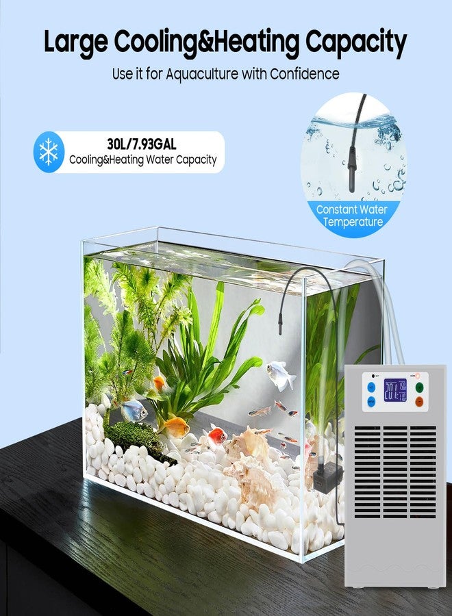 DnyioVpl Aquarium Chiller, 30L/7.93GAL Water Chiller, Fish Tank Cooling Unit Water Temperature Regulator Thermoelectric Climate Controller, Constant Temperature Cooling System for Fish Tank,Jellyfish,Coral - Image 3