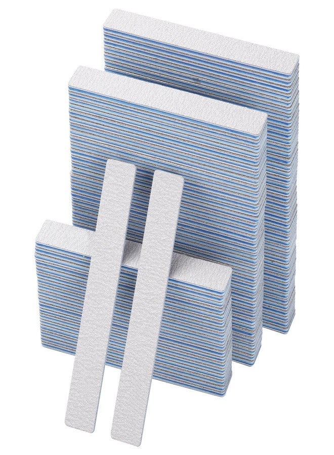 BTYMS 100 Pcs 180/240 Grit Nail Files for Arylic and Natural Nails, Double Sided Manicure Buffing Files - Image 1