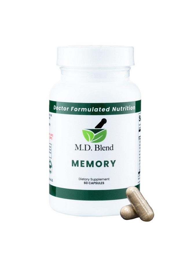 M.D. Blend Memory - Natural Blend - Expert Formulated Supplement for Cognitive Wellness, Memory, & Neural Function - Premium L-Tyrosine, Phosphatidylserine, Bacopa Monnieri - 30 Capsules 1 Pack - Image 1