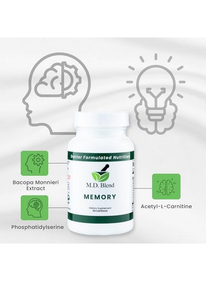 M.D. Blend Memory - Natural Blend - Expert Formulated Supplement for Cognitive Wellness, Memory, & Neural Function - Premium L-Tyrosine, Phosphatidylserine, Bacopa Monnieri - 30 Capsules 1 Pack - Image 4