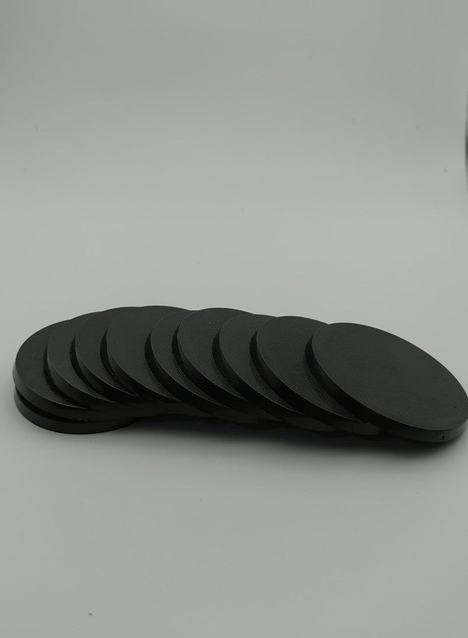 War Base West 60mm Round Gaming Bases, 10-Pack, Black Plastic, Compatible with Warhammer 40k and AoS Miniatures - Image 2
