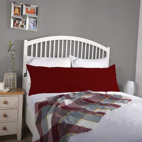 DADDY COOL وسادة دعم الجسم فائقة النعومة دادي كول / وسادة الحمل للنساء الحوامل / وسادة النوم الجانبية 20 × 54 بوصة عبوة من 1 (ماروني) - Image 4