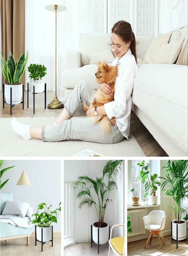 Airpark Plant Stand Indoor Adjustable, Metal Modern Plant Stands, Heavy Duty Stable Plant Pot Flower Holder Indoor Outdoor Corner, Fit 8 9 10 11 12 inch Pots, Black (Pot & Plant Not Included) - Image 5