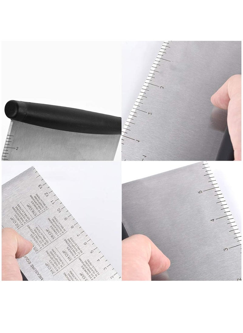 Outgeek - Food Scraper Stainless Steel Gadget Multi Use Bowl Scraper Bench Scraper For Kitchen - Image 1