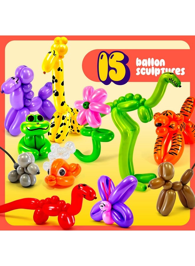 Dan&Darci مجموعة لف الحيوانات بالبالونات من دان ودارسي مع مضخة للأطفال - هدية للأولاد والبنات - هدايا عيد الميلاد للبنات والأولاد - فنون وحرف للأطفال من عمر 8 إلى 12 سنة - 6 7 8 9 10 11 12 سنة - بالونات الحيوانات - Image 2