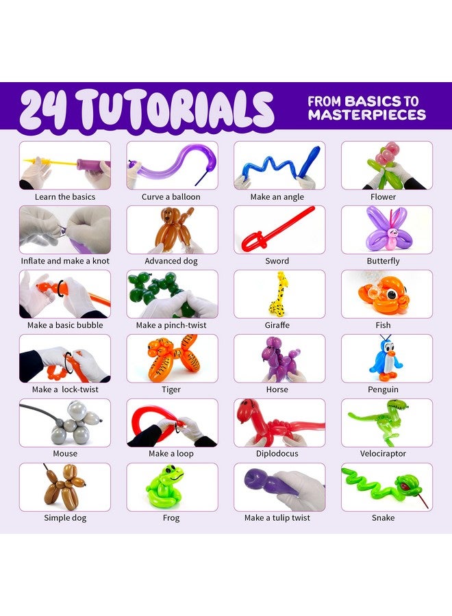 Dan&Darci مجموعة لف الحيوانات بالبالونات من دان ودارسي مع مضخة للأطفال - هدية للأولاد والبنات - هدايا عيد الميلاد للبنات والأولاد - فنون وحرف للأطفال من عمر 8 إلى 12 سنة - 6 7 8 9 10 11 12 سنة - بالونات الحيوانات - Image 5