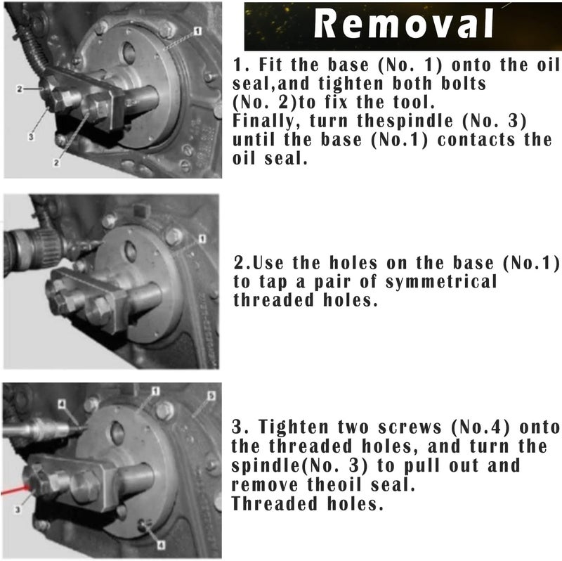 Camoo DD13 DD15 Front Oil Seal Installer & Remover Tool with Seal Install Ring Adapter - Image 4