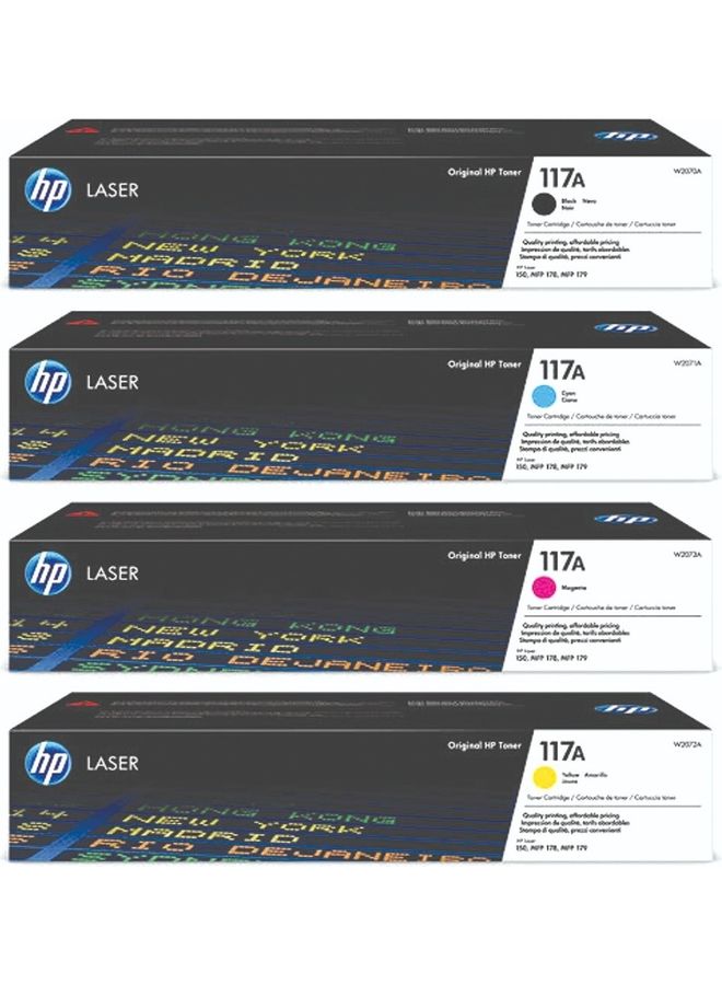 HP مجموعة خراطيش حبر ملون أصلية 117A متعدد الألوان - Image 1