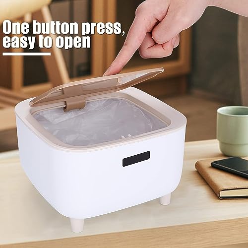 Fennec Mart Portable Desktop Dustbin Compact Trash Can with Lid for Study, Bathroom, Bedroom, and Kitchen Spaces - Image 5