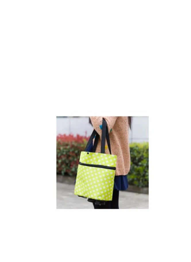 Generic Folding Lightweight Portable Waterproof Rolling Shopping Bag with Wheels.  - Image 2