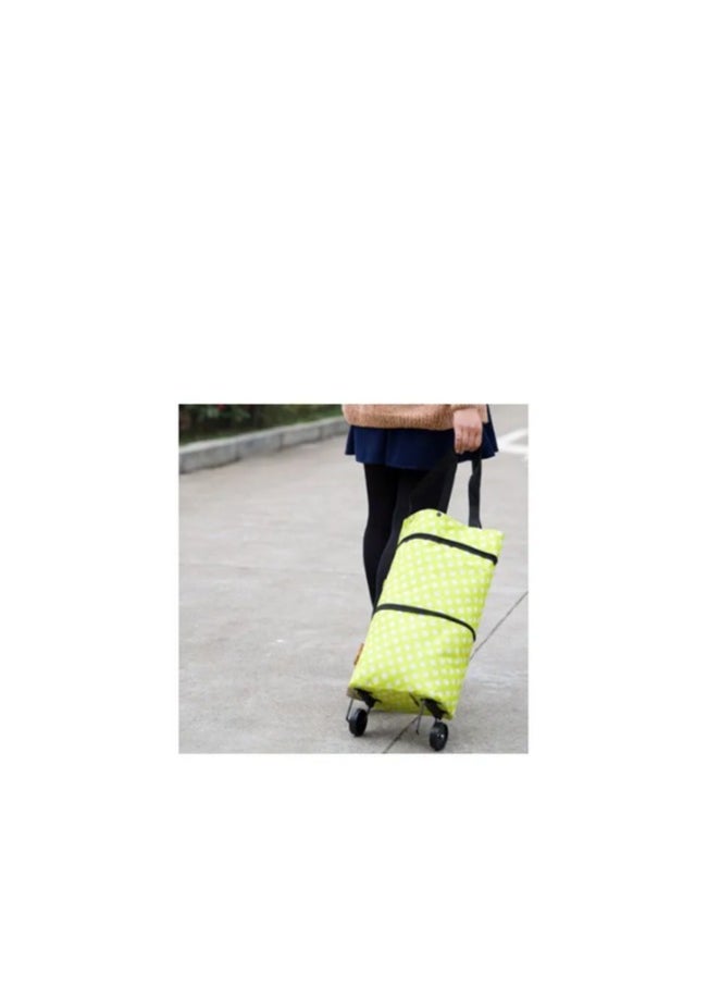 Generic Folding Lightweight Portable Waterproof Rolling Shopping Bag with Wheels.  - Image 3
