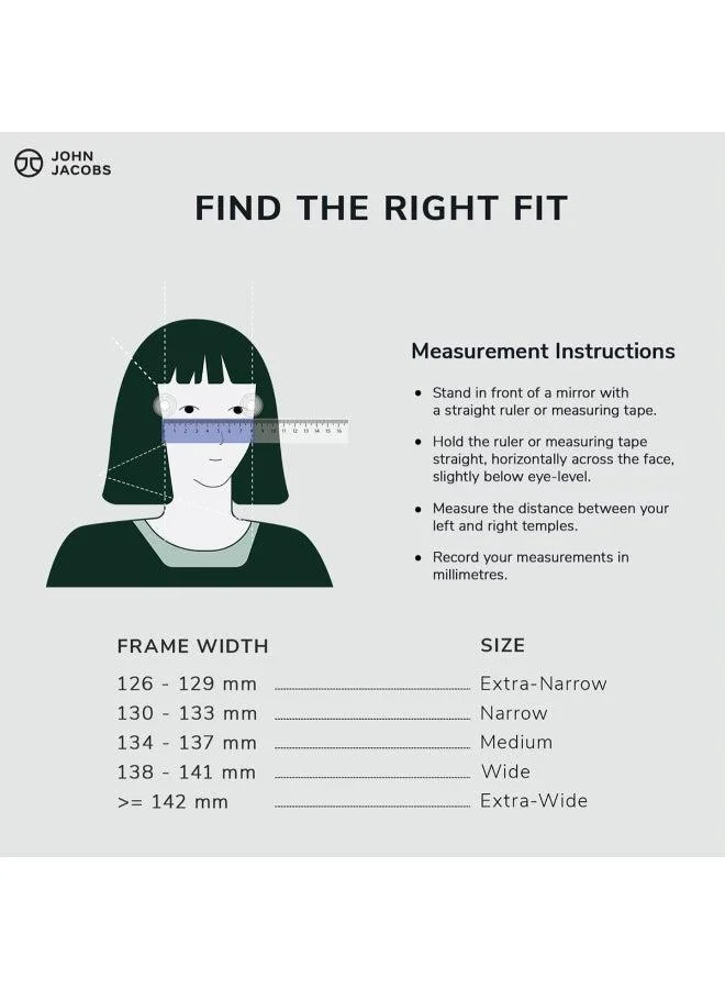 جون جاكوبس Women's نظارة شمسية جون جاكوبس  - بإطار كامل مستطيل أزرق رمادي