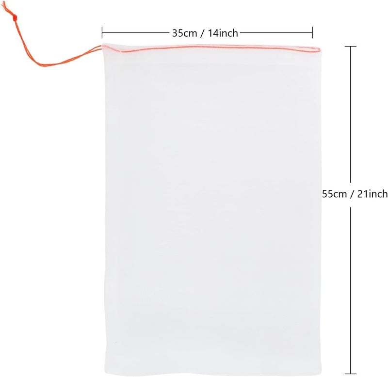 Kikhope كيخوب 20 قطعة من أكياس حماية الفواكه، أكياس شبكية للحديقة مقاس 21" × 14" مزودة بحبل للسحب، أكياس لشبكات الفواكه، أكياس لأشجار الفاكهة، أكياس حاجزة لحماية الفواكه والخضروات. - Image 2
