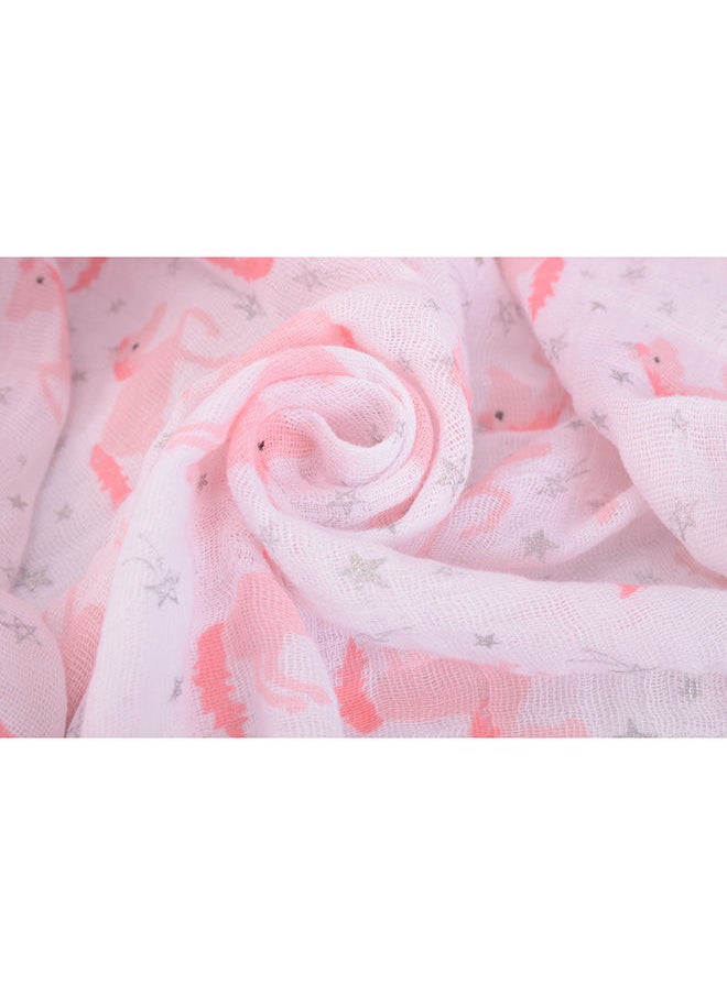 hudson baby Muslin Swaddle Blanket 2 Piece Unicorn  - Image 3