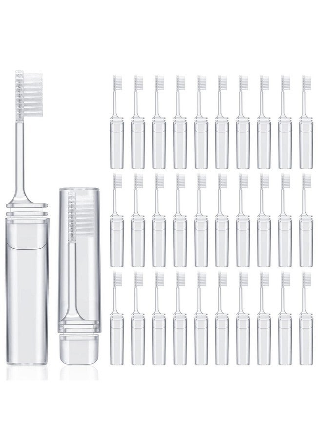 رتيري مجموعة فرشاة أسنان للسفر من Rtteri، 50 قطعة، فرشاة أسنان قابلة للطي مع غطاء شفاف، فرشاة أسنان صغيرة قابلة للطي، فرشاة أسنان يدوية صغيرة الحجم مناسبة للتخييم والمدرسة للبالغين - Image 1