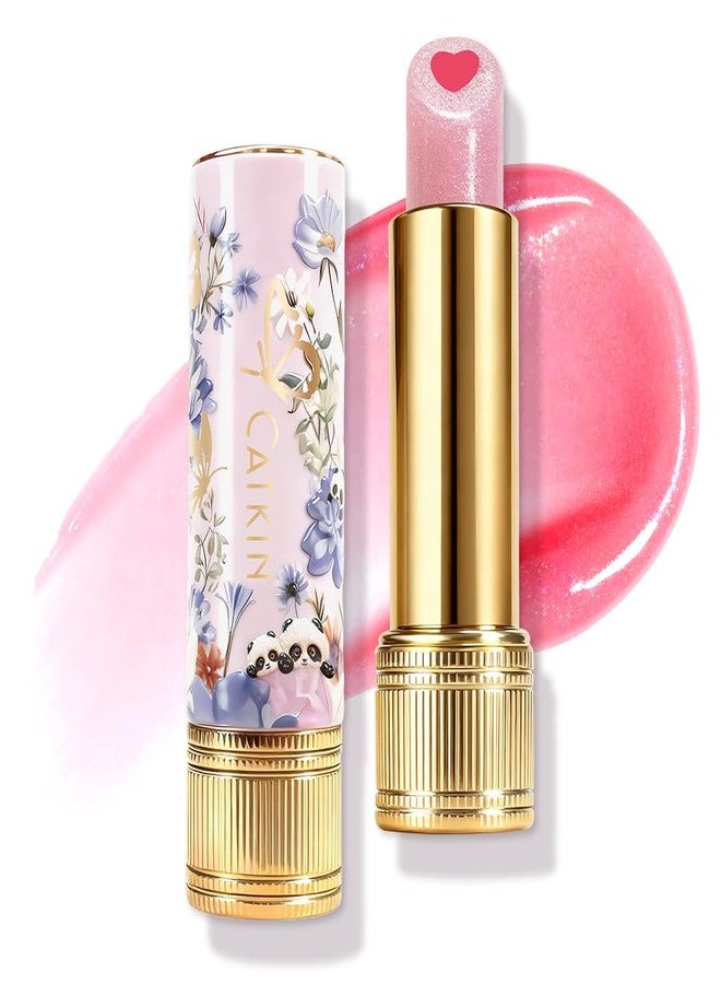 CATKIN Tinted Lip Balm with Colorful Serum Core, CATKIN Cute 2-in-1 Pink Lip Balm Gloss, Moisturizing with Jojoba Oil Hyaluronic acid, Citrus Tea Flavor, Trendy Lip Care for Women & Girls - C02 Pink - Image 1