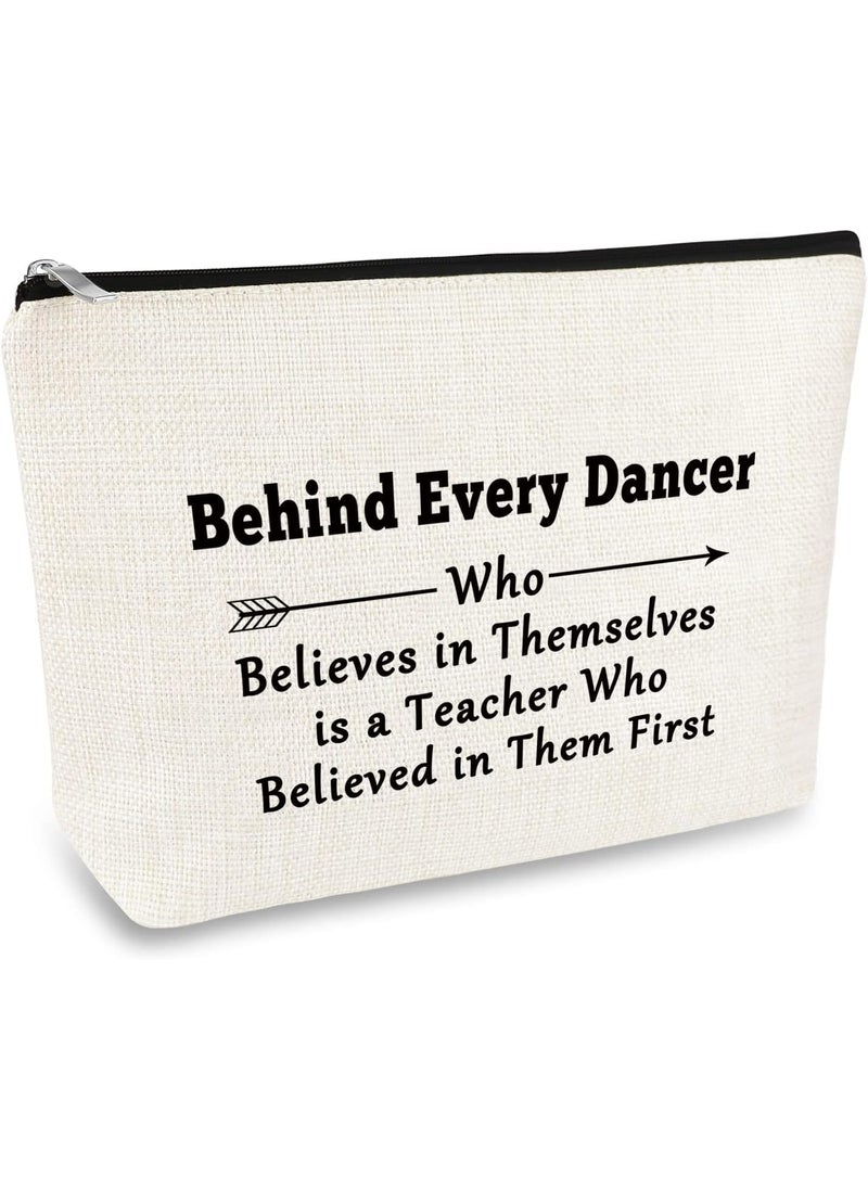 Mikela Dance Teachers Gifts for Women Dance Teacher Appreciation Gift Makeup Bag Dance Teacher Thank You Gifts Cosmetic Bag Dance Teachers Coach Birthday Gifts Dancer Gift Teacher Day Gifts Thanksgiving Gift 