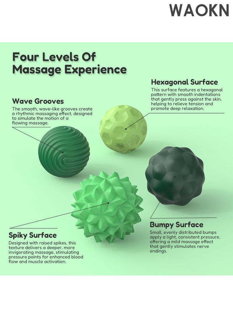 WAOKN Magnetic Balls Fidget Toys for Adults&Teens, 4pcs Large Sensory Attraction Stress Balls with Silicone Shell to Calm Restless Hands Anxious Mind, Office Desk Magnet Balls Toys for Anxiety Relief（Green） - Image 2