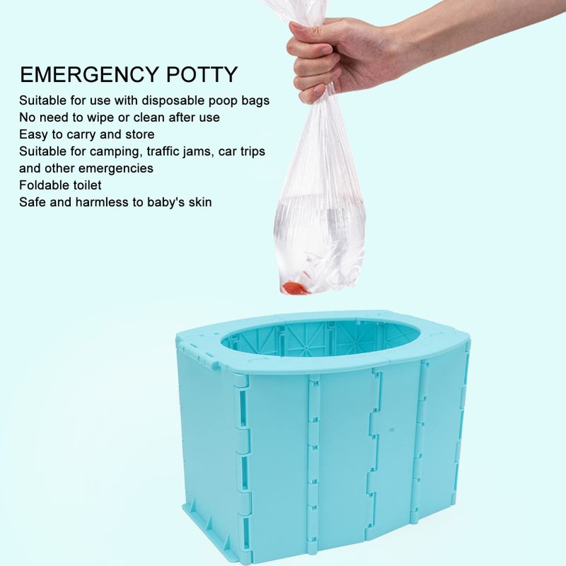 Foldable Portable Potty For Kids Travel Camping And Car Easy Carry Storage - Image 4