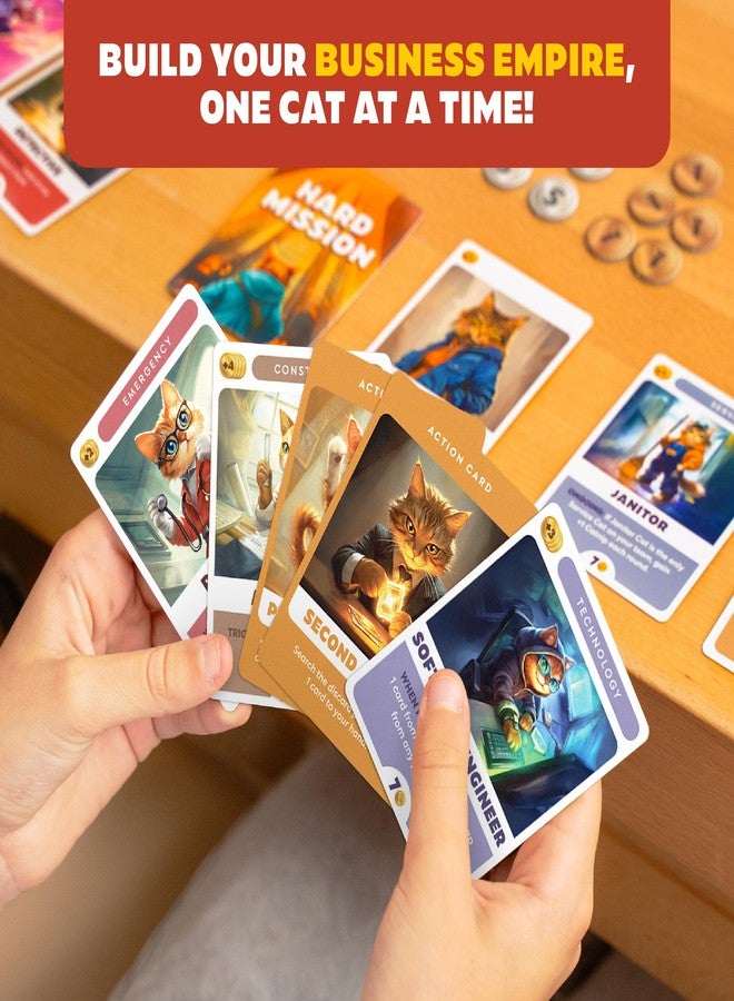 Clever Fox Play Cats Inc – The Purr-Fectly Unpredictable Strategy Card Game of Claws, Catnip & Corporate Mischief – Hilarious Family Game for Adults, Kids & Teens, 2–6 Players - Image 2