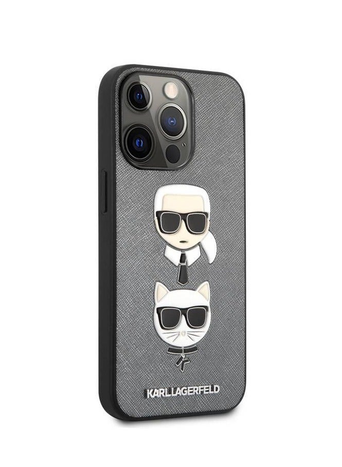 Karl Lagerfeld حافظة CG MOBILE كارل لاغرفيلد PU سافيانو مع رأس كارل وشوبت compatible مع آيفون 14 برو مقاومة للخدوش، وصول سهل إلى جميع المنافذ، حماية من السقوط - Image 4