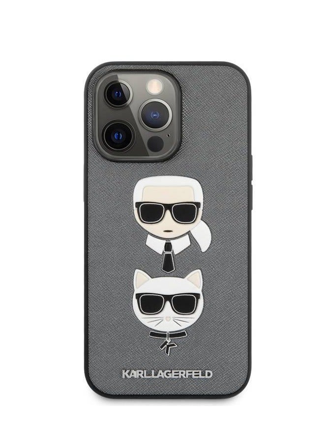 Karl Lagerfeld حافظة CG MOBILE كارل لاغرفيلد PU سافيانو مع رأس كارل وشوبت compatible مع آيفون 14 برو مقاومة للخدوش، وصول سهل إلى جميع المنافذ، حماية من السقوط - Image 3