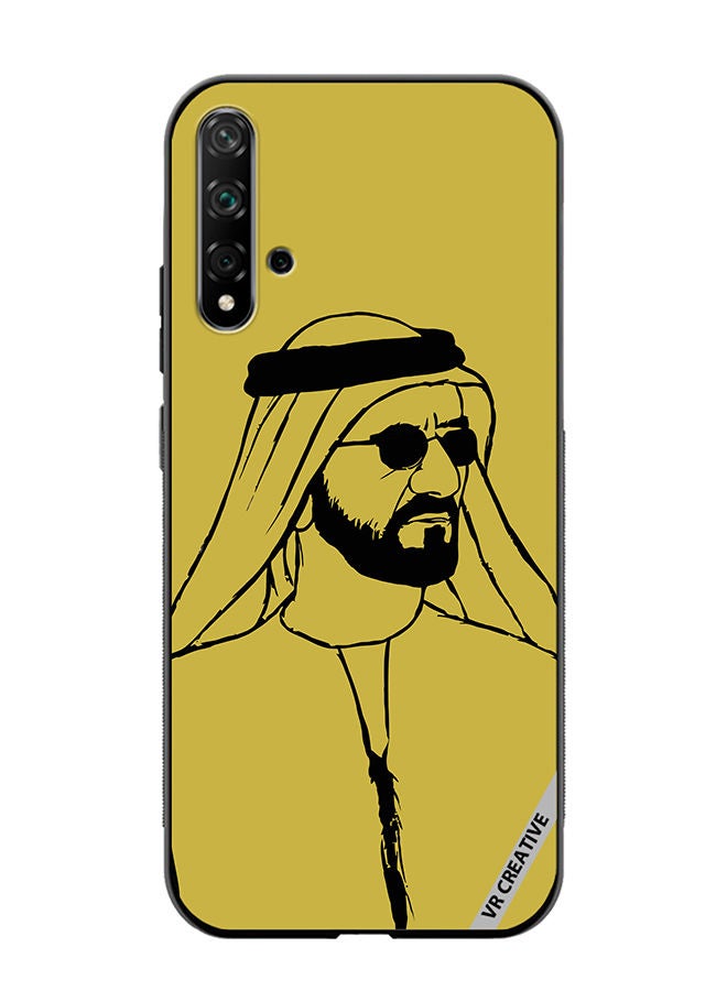VR CREATIVE غطاء حماية لهاتف هواوي نوفا 5T بتصميم الشيخ محمد بن راشد آل مكتوم متعدد الألوان - Image 1