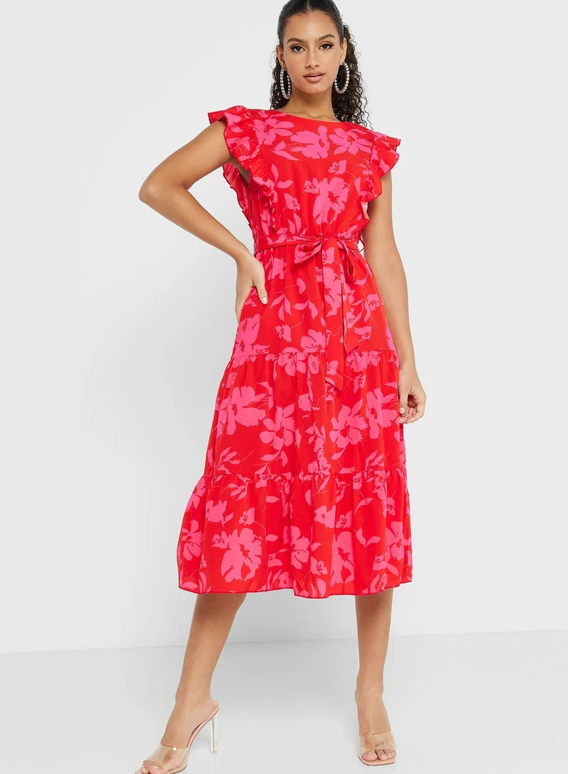 Ginger Printed Midi Dress