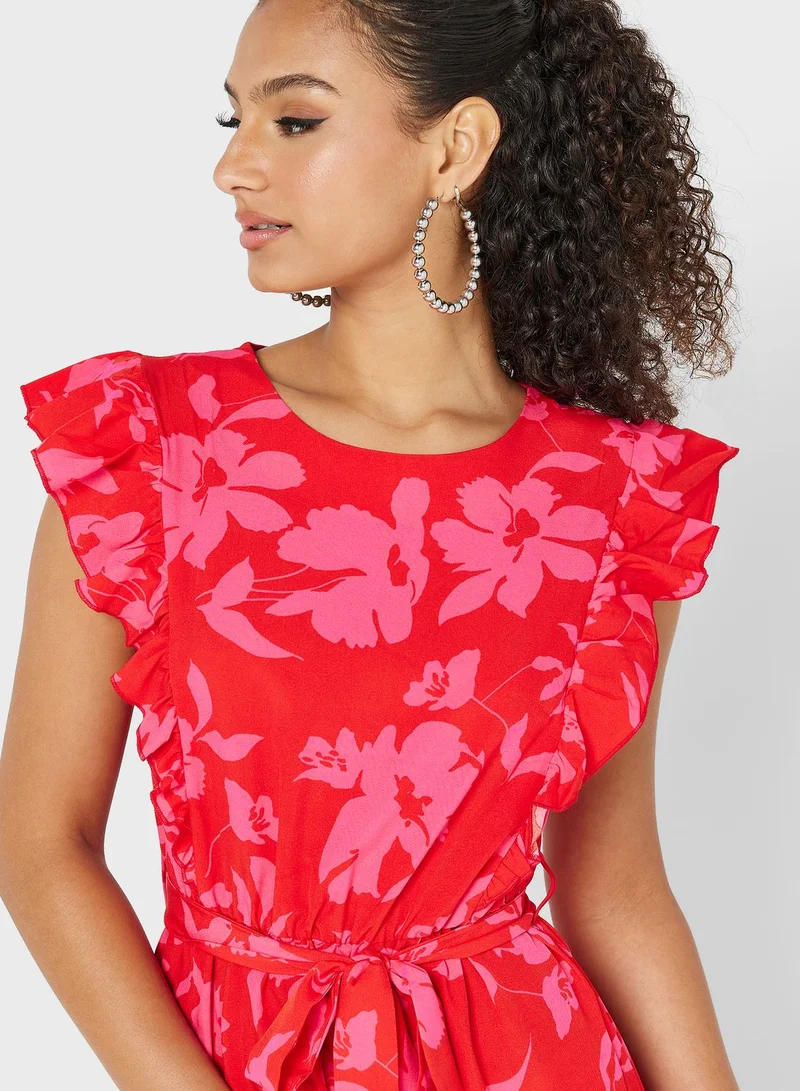 Ginger Printed Midi Dress