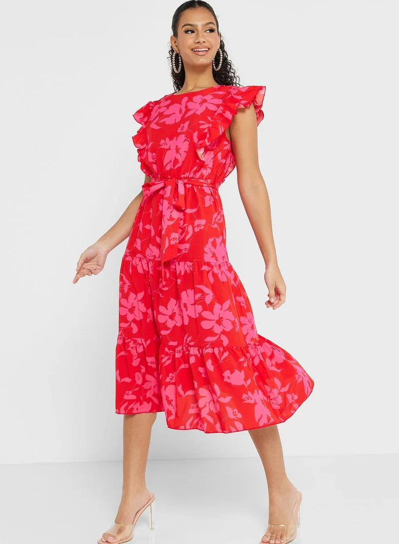 Ginger Printed Midi Dress