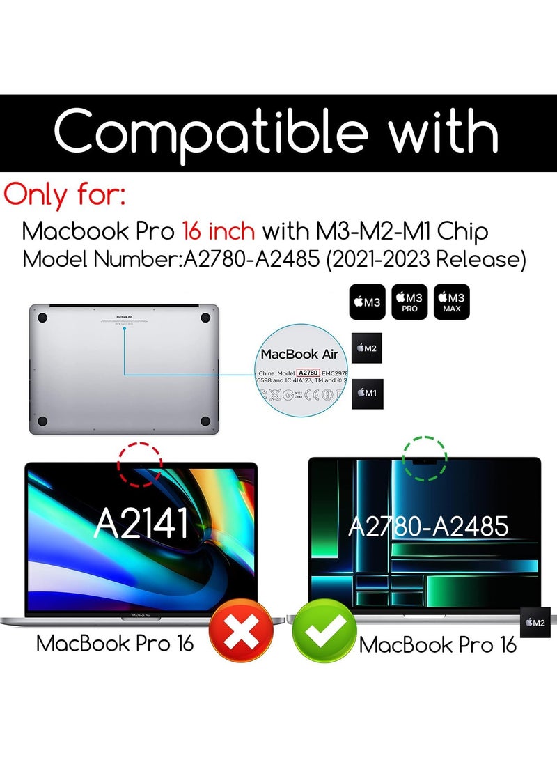 2 Pack Tempered Glass Screen Protector Compatible with MacBook Pro 16 Inch(M3 M2 M1 Chip 2021-2023) A2991/A2485/A2780/16.2" Bubble Free & Ultra Clear - Image 2