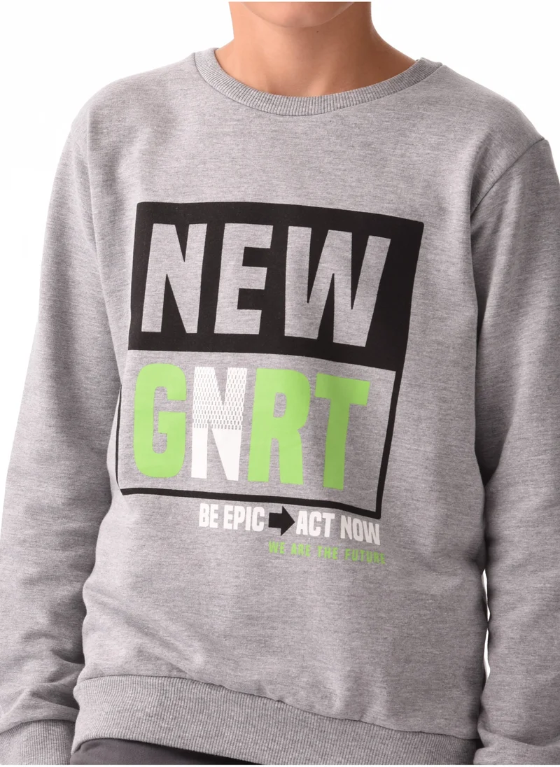 URBASY Urbasy Kids 100% Cotton Sweatshirt  - GREY
