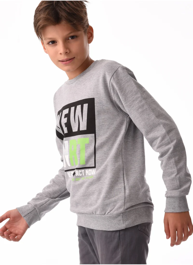 URBASY Urbasy Kids 100% Cotton Sweatshirt  - GREY