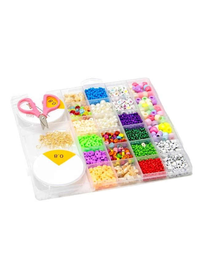 Small Colorful Beads Set DIY Bracelet Jewelry Bead Making Set Toy For Girls