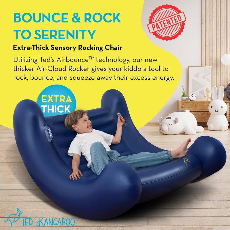 TED KANGAROO CloudBounce Ultra | Sensory Rocker for Kids | Patented NextGen Inflatable Sensory Chair | Ultra-Durable & Extra-Reinforced 2025 Edition - Image 4