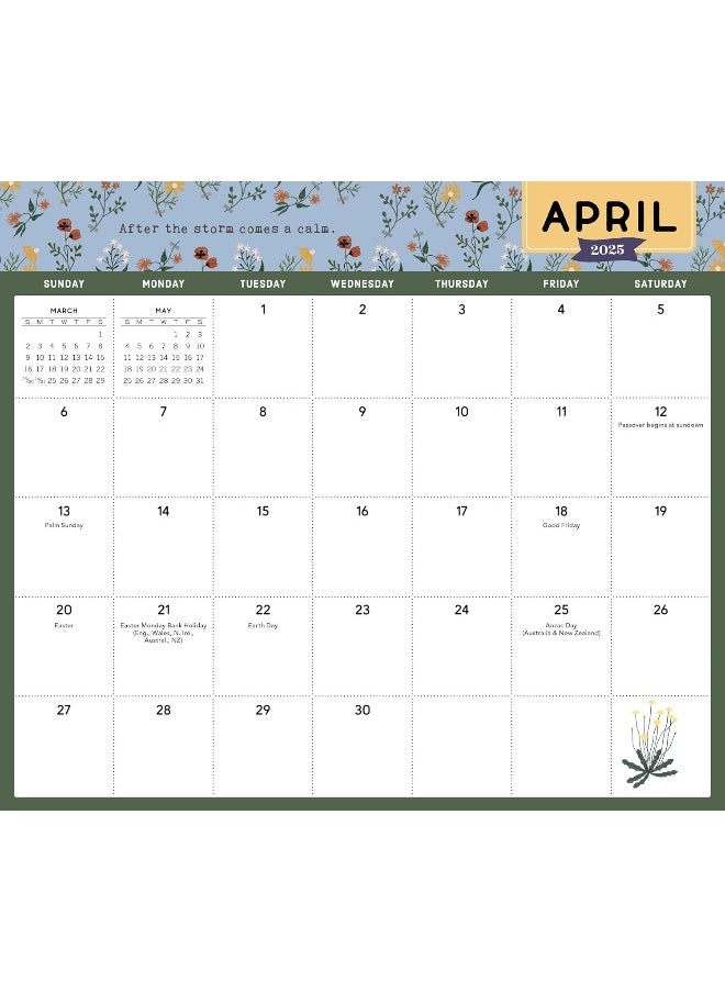 Go with the Flow: Inspiration and Organization for 2025: A Magnetic Monthly Calendar for a Fridge, Wall, or Desk  - Image 3
