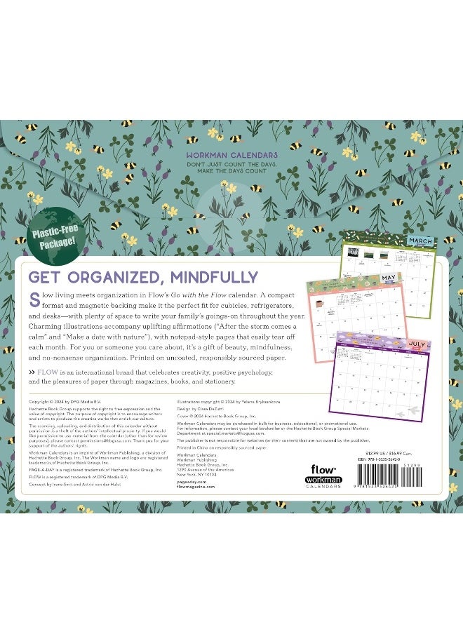 Go with the Flow: Inspiration and Organization for 2025: A Magnetic Monthly Calendar for a Fridge, Wall, or Desk  - Image 2