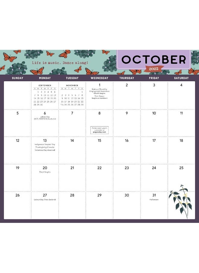 Go with the Flow: Inspiration and Organization for 2025: A Magnetic Monthly Calendar for a Fridge, Wall, or Desk  - Image 5