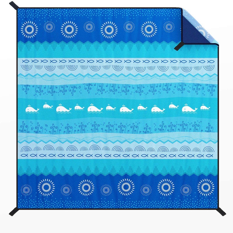 OCOOPA Bohemian Beach Blanket Waterproof Sandproof, 10'X 9' Extra Large, Soft and Durable, Sand Free, Light Weight and Portable, Perfect for Travel Camping, Beach Vacation - Image 2