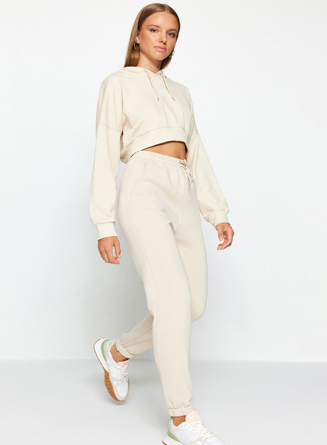 trendyol Stone Thick Fleece Basic Knitted Sweatpants TWOAW22EA0468 - Image 2