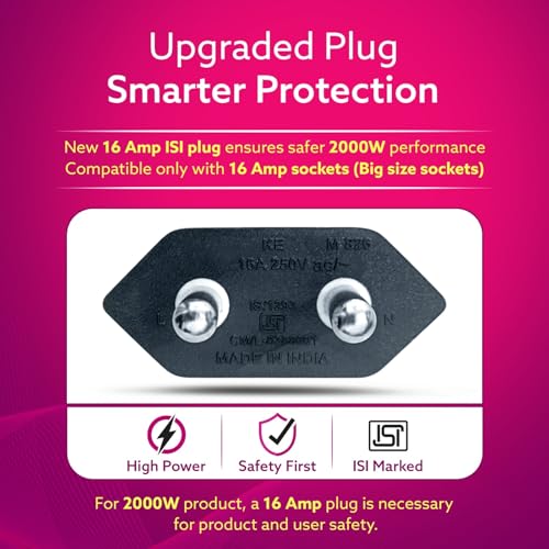 AGARO أجارو HD-1120 2000W مجفف شعر احترافي يعمل بالتيار المتردد مع مشط، تركيز وموزع الهواء، هواء ساخن وبارد، إعدادين للسرعة وثلاث درجات حرارة مع زر تبريد، مجفف شعر ومروحة للرجال والنساء - Image 3