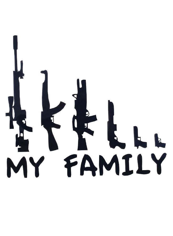 NIBEMINENT Gun E Family Car Sticker