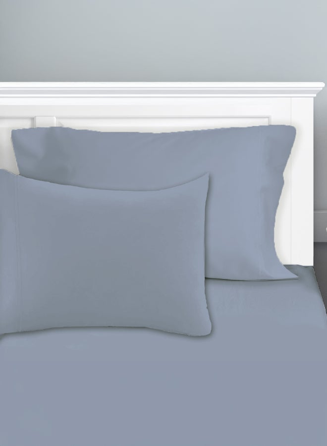 ايست من نون 2-Piece Pillowcase set | Soft 400 TC Sateen Cotton Material |  Sky Blue Color | 2 Pillowcases 50 cm x 75 cmBundle - Image 5