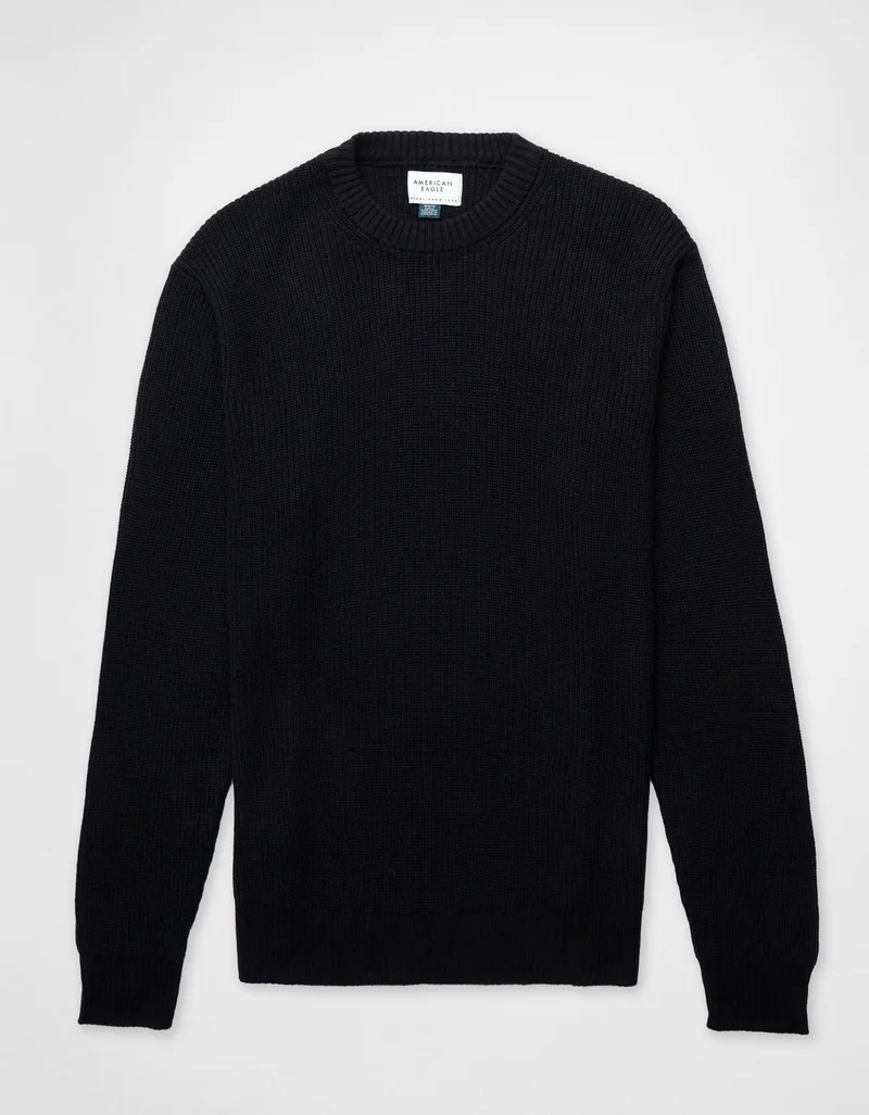 American Eagle  AE Waffle Crew Neck Sweater for Men | Best Price UAE