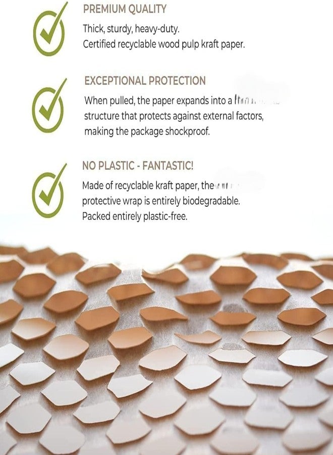 Devshree Eco-Friendly imported Virgin Expandable Kraft Paper bubble Wrap Packaging roll (15" × 10 mtr) High Strechable 90GSM Expanded up to 16 mtr - Image 2