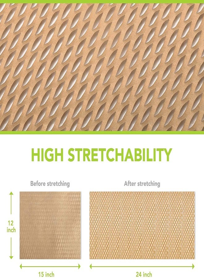Devshree Eco-Friendly imported Virgin Expandable Kraft Paper bubble Wrap Packaging roll (15" × 10 mtr) High Strechable 90GSM Expanded up to 16 mtr - Image 4