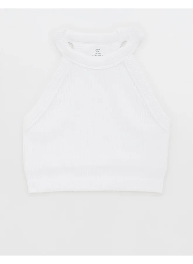 Aerie High Neck Knitted Bra