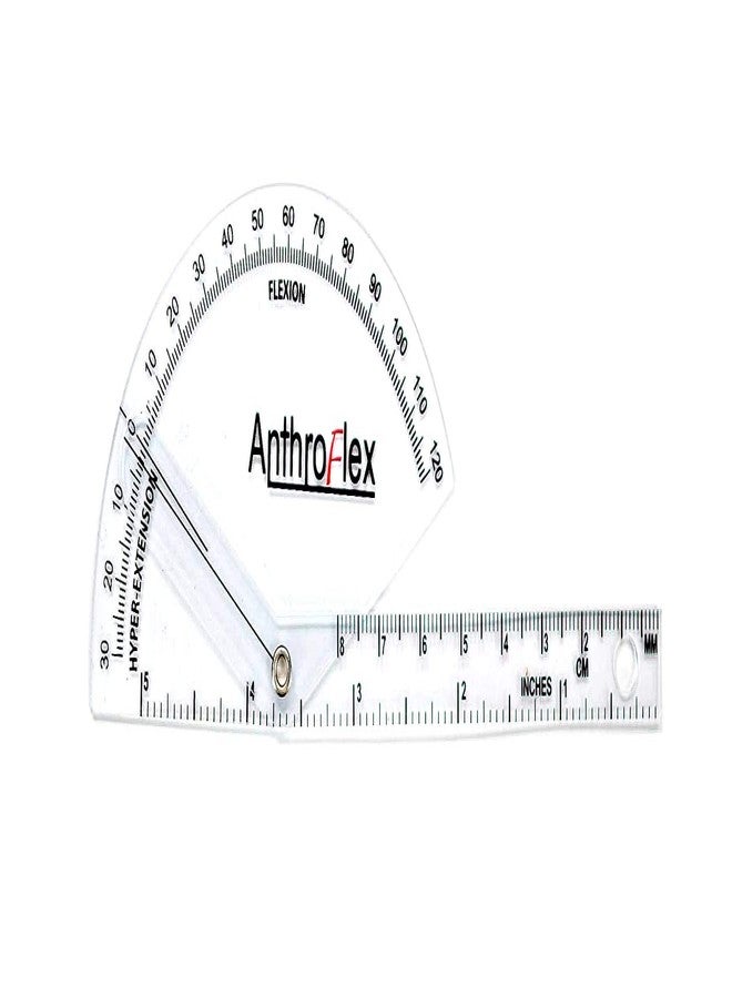 AnthroFlex Goniometer Set of 6 with Bag : 12", 8", 6", 180, Finger, Spinal - To Measure Range of Motion of Joints For Physical Therapy and Occupational Therapy - CM and Inches, Made of Durable Plastic - Image 4