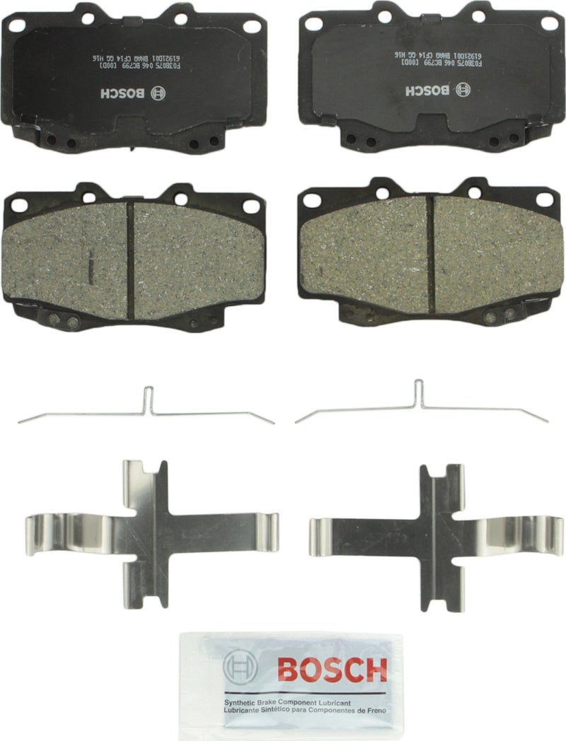 BOSCH BC799 QuietCast Premium Ceramic Disc Brake Pad Set - Compatible with Select Toyota Tacoma; FRONT - Image 5